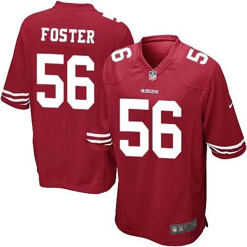 Men San Francisco 49ers #56 Reuben Foster Nike Red Retired Player Game NFL Jersey